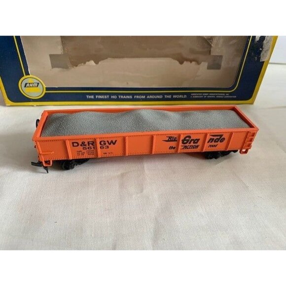 AHM HO Scale Rio Grande 4 Bay Open Hopper D&RGW 22170 Train with Box - Picture 11 of 11